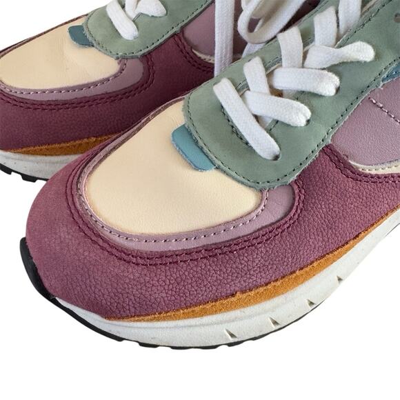 Madewell Kickoff Trainer Sneakers in Colorblock Leather & Suede Women’s Size 5.5 - Picture 2 of 10